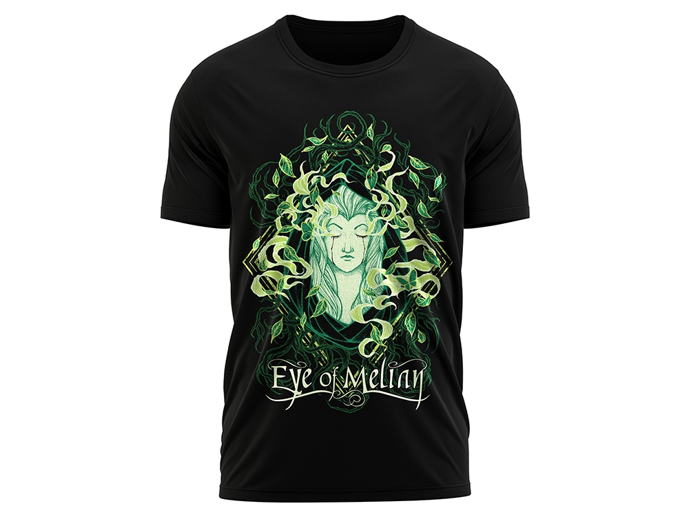 Nienna T-Shirt Black T-shirt with frontprint